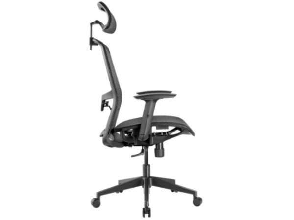 MONOPRICE WORKSTREAM BY MONOPRICE WFH ERGONOMIC OFFICE CHAIR WITH MESH SEAT_ LUMBAR SUPPORT_ ADJUSTABLE ARMRESTS_ BACKREST_ AND HEADREST